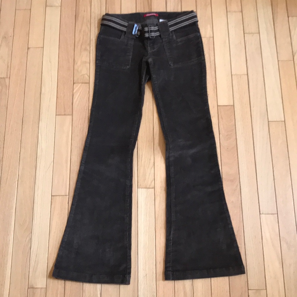 Juniors Brown Corduroy Flare Pants